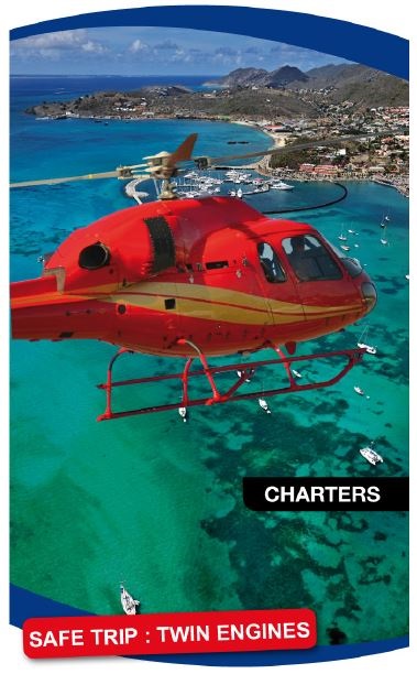 Air St. Maarten Helicopter for Aerial Photography Shoots & Sightseeing Island Tours